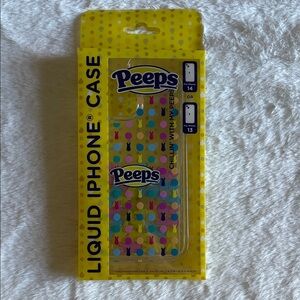 Yellow Liquid iPhone Case with Multicolor Dots - Fits iPhone 13/14